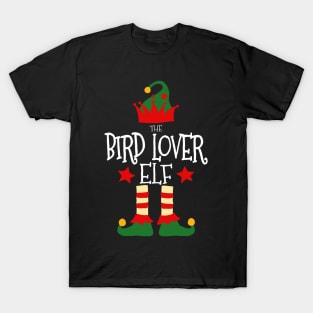 Bird Lover Elf Matching Family Group Christmas Party Pajamas T-Shirt